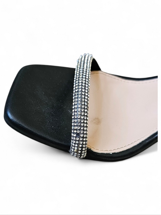 Charlotte Russe Black Rhinestone Heel Sandals Size 10 - Picture 4 of 10